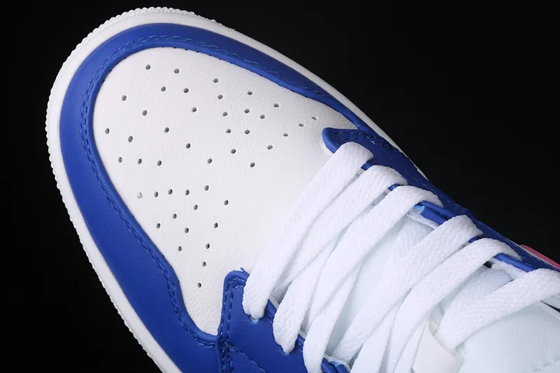 All categories Air Jordan Jordan series basketball shoes Air Jordan 1 Mid Air Jordan 1 Mid AJ1 Joe 1 white blue purple Chinese basketball shoes 554724-451
